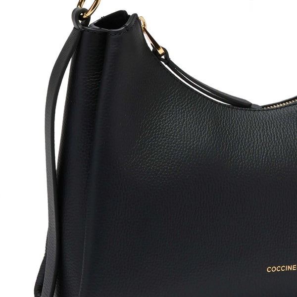 Coccinelle - Sottospalla Boheme Small Noir Cuir M50130301 | Italystation.com Shop Now at italystation.com