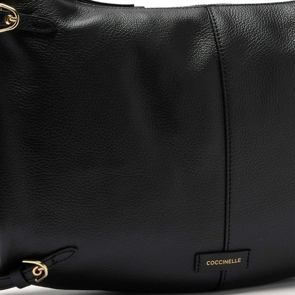 Coccinelle - Borsa a spalla Abigail Large Noir SO5130101 | Italystation.com Shop Now at italystation.com