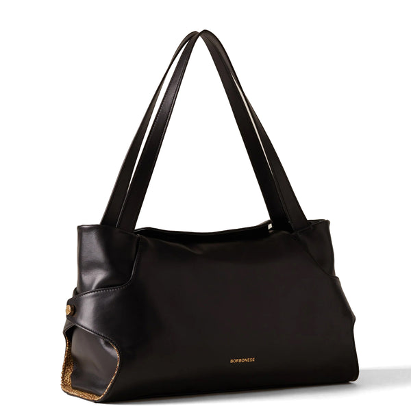 Borbonese - Coupè Nero Medium Shoulder Bag - 923755AM2 - NERO