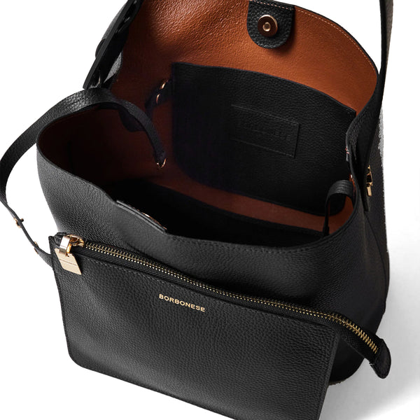 Borbonese - 011 Nero Bucket Bag - 924246AU2 - NERO