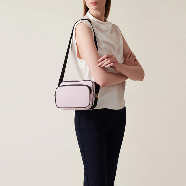 Borbonese - Tracollina Camera Case Ortensia OP Naturale 93 | Italystation.com Shop Now at italystation.com