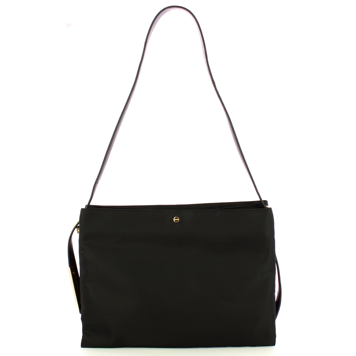 Borbonese - Borsa a spalla Hobo S Nero OP Naturale 933784A | Italystation.com Shop Now at italystation.com