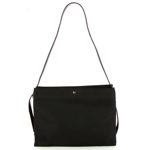 Borbonese - Borsa a spalla Hobo S Nero OP Naturale 933784A | Italystation.com Shop Now at italystation.com