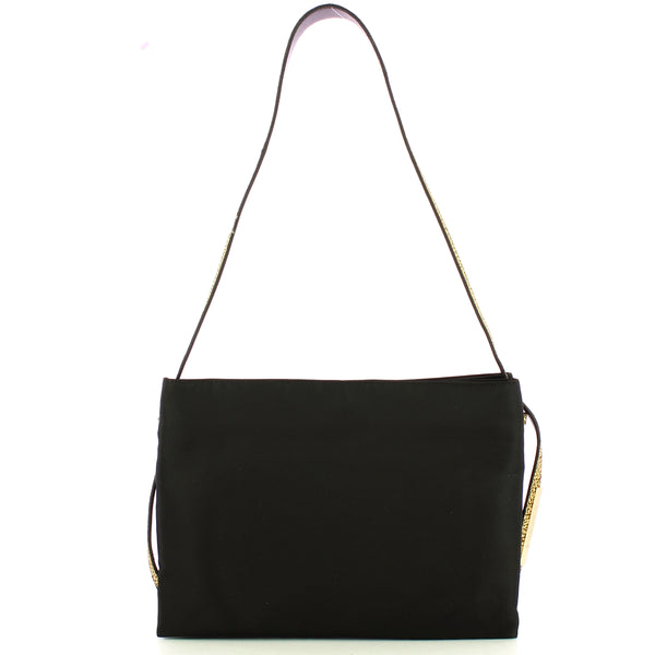 Borbonese - Borsa a spalla Hobo S Nero OP Naturale 933784A | Italystation.com Shop Now at italystation.com