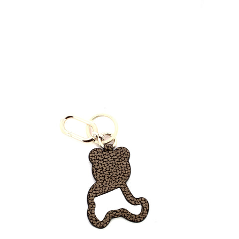 Borbonese - Bear Keychain in OP Naturale - 910778AN7 - OP/NATURALE