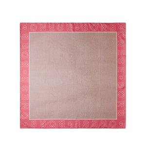 Borbonese - Foulard OP Logo Outline 90x90 Tea Rose Sabbia - 6DP044TE2 - TEA/ROSE/SABBIA
