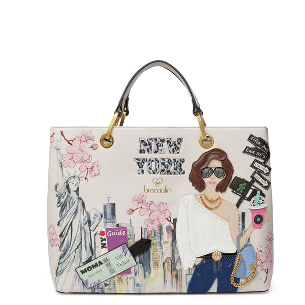 Braccialini - Borsa a mano Cartoline New York - B18161 YY - UNICO
