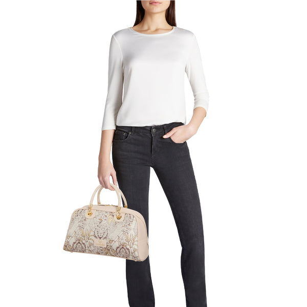 Braccialini - Bauletto Jacquard Beige - B18251 TY - BEIGE