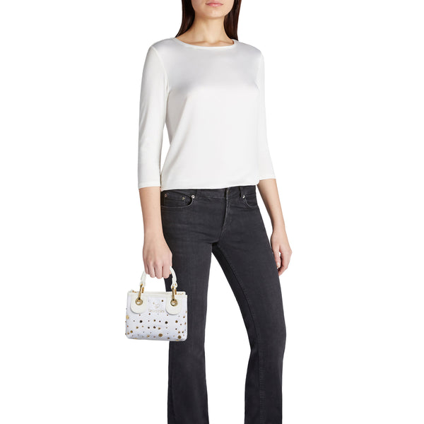 Braccialini - Borsa a mano Beth Strass Bianco - B18264 TY - BIANCO