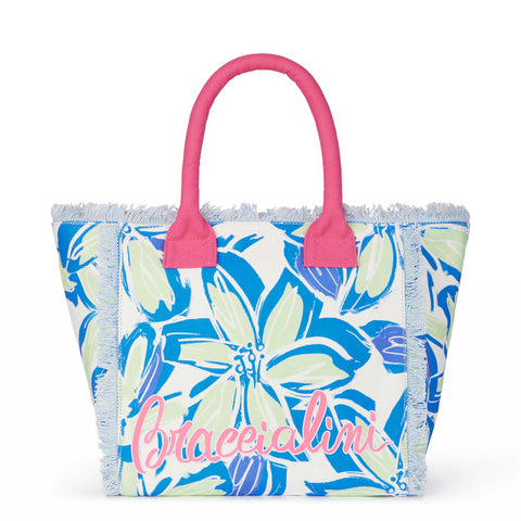 Braccialini - Summer Fiori Blu Shopper - B18221 TC - FIORI/BLU