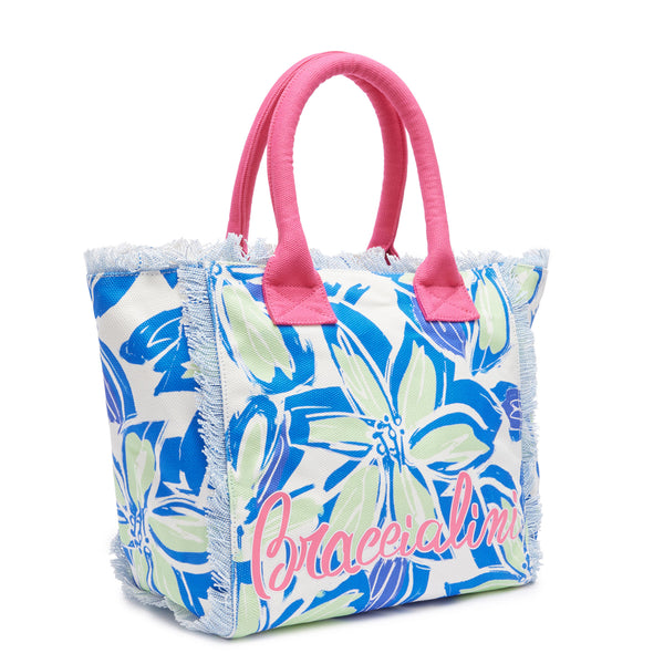 Braccialini - Summer Fiori Blu Shopper - B18221 TC - FIORI/BLU