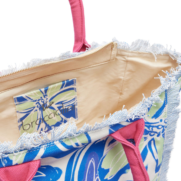 Braccialini - Summer Fiori Blu Shopper - B18221 TC - FIORI/BLU