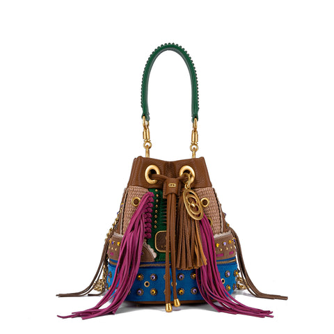 La Carrie - Borsa a Secchiello Ficus Multicolor - 151C-EM-910-SRS - MULTI/COLOR