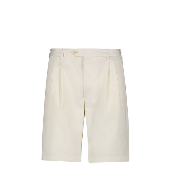 Tela Genova - Bermuda shorts Damasco chino Bianco Ottico - DAM090C003LN - BIANCO/OTTICO