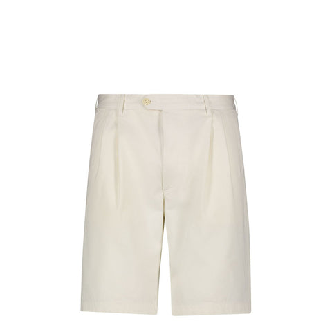 Tela Genova - Bermuda shorts Damasco chino Bianco Ottico - DAM090C003LN - BIANCO/OTTICO