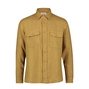 Tela Genova - Emilio Ocra Shirt - EMI021145LS - OCRA