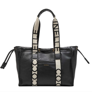 Coccinelle - Shopper Coccinelle2Day Signature Medium Noir | Italystation.com Shop Now at italystation.com