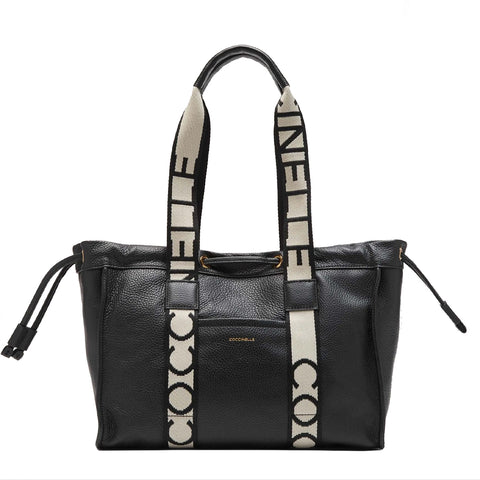 Coccinelle - Shopper Coccinelle2Day Signature Medium Noir | Italystation.com Shop Now at italystation.com