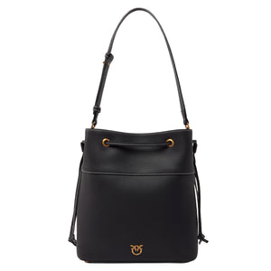 Pinko - Borsa Secchiello Classic Nero Antique Gold 104305A29Q | Italystation.com Shop Now at italystation.com