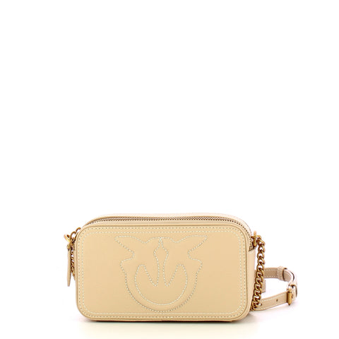 Pinko - Camera Case Carrie Mini Beige Grigio Fumo Antique Gold - 103799A1LF - BEIGE-GRIGIO/FUMO-ANTIQUE/GOLD