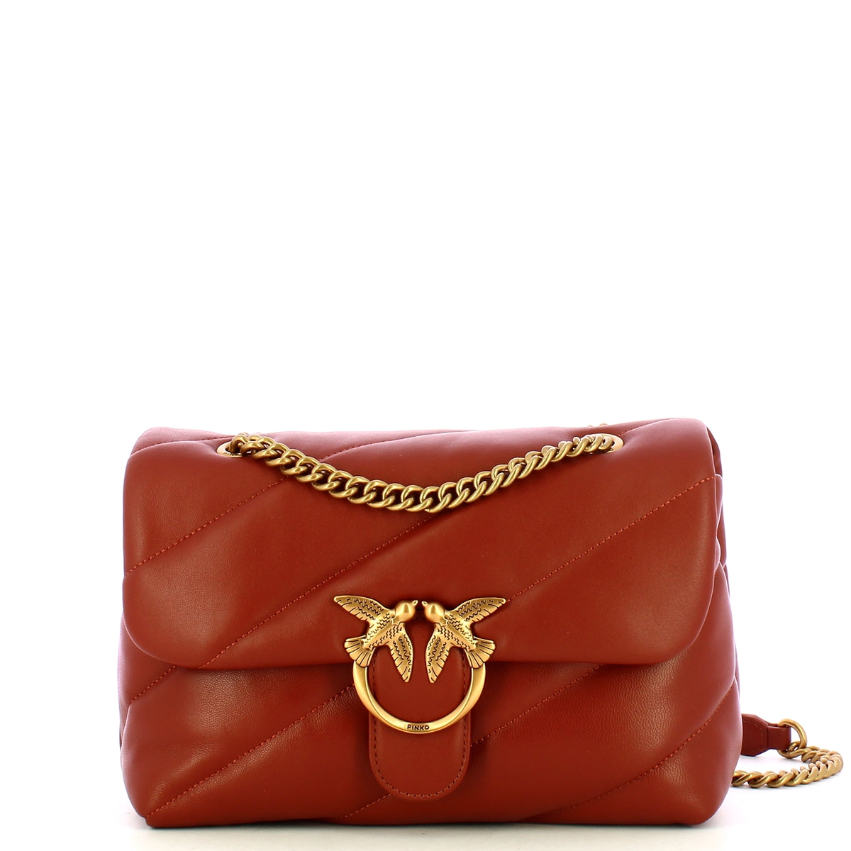 Pinko - Love Puff Arabo Antique Gold Crossdbody Bag 100038A0F2 | Italystation.com Shop Now at italystation.com