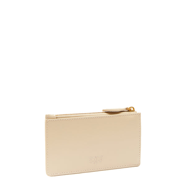 Pinko - Airone Beige Grigio Fumo Antique Gold Card Holder - 100251A0F1 - BEIGE-GRIGIO/FUMO-ANTIQUE/GOLD