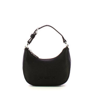 Love Moschino - Hobo Bag Giant Logo mini Nero Nikel JC | Italystation.com Shop Now at italystation.com