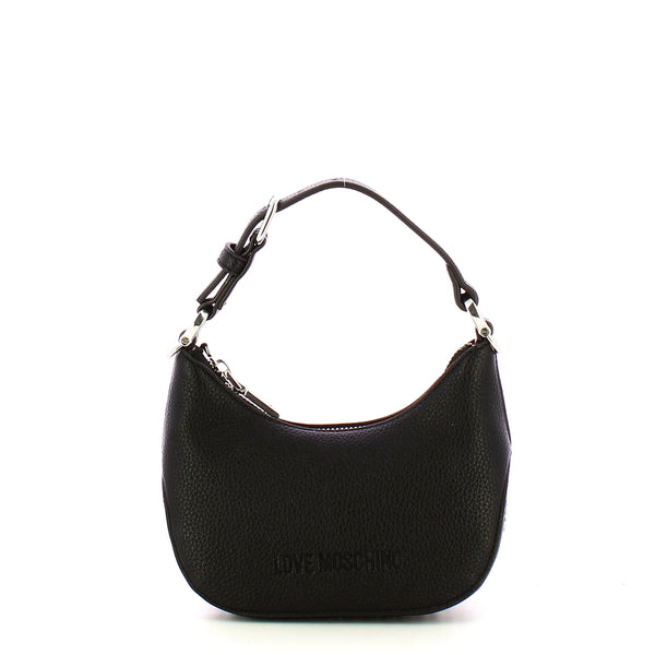 Love Moschino - Hobo Bag Giant Logo mini Nero Nikel JC | Italystation.com Shop Now at italystation.com