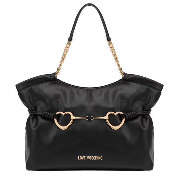 Love Moschino - Shopper Hearts Nero JC4036PP1MLB0 NE | Italystation.com Shop Now at italystation.com