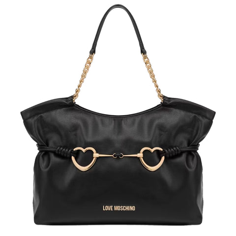 Love Moschino - Shopper Hearts Nero JC4036PP1MLB0 NE | Italystation.com Shop Now at italystation.com