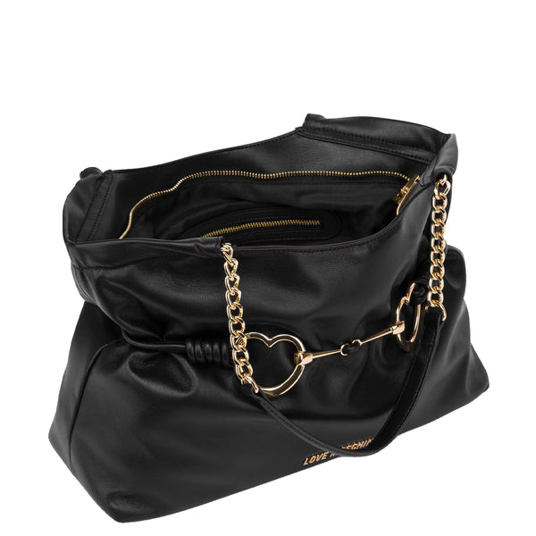 Love Moschino - Shopper Hearts Nero JC4036PP1MLB0 NE | Italystation.com Shop Now at italystation.com