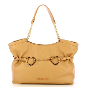 Love Moschino - Shopper Hearts Sabbia JC4036PP1MLB0 | Italystation.com Shop Now at italystation.com