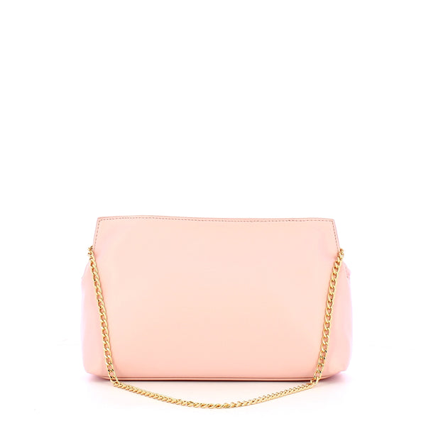 Love Moschino - Clutch Laminata Hearts Cipria JC4034PP | Italystation.com Shop Now at italystation.com