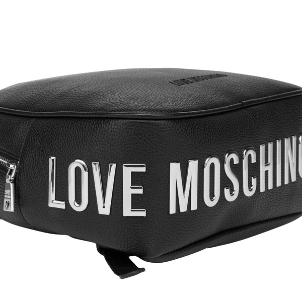 Love Moschino - Zaino Giant Logo Nero Nikel JC4030PP1M | Italystation.com Shop Now at italystation.com