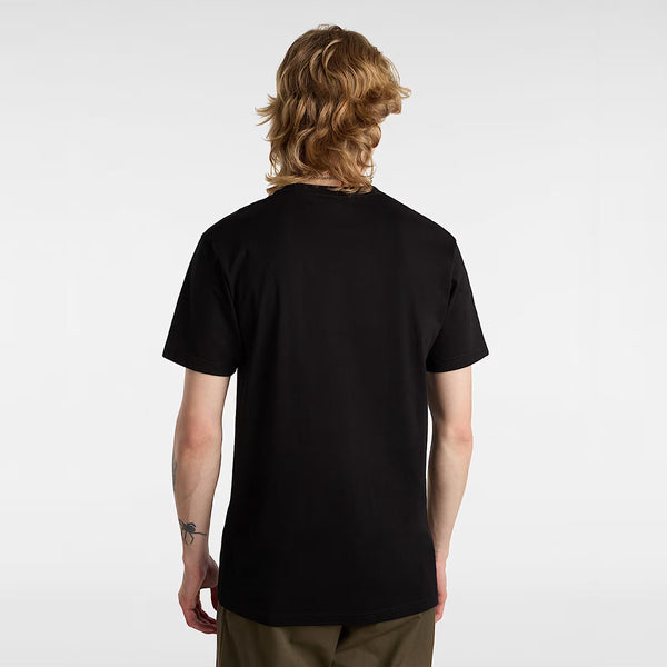 VANS - Left Chest Logo Black White T-Shirt - VN0A3CZE - BLACK/WHITE