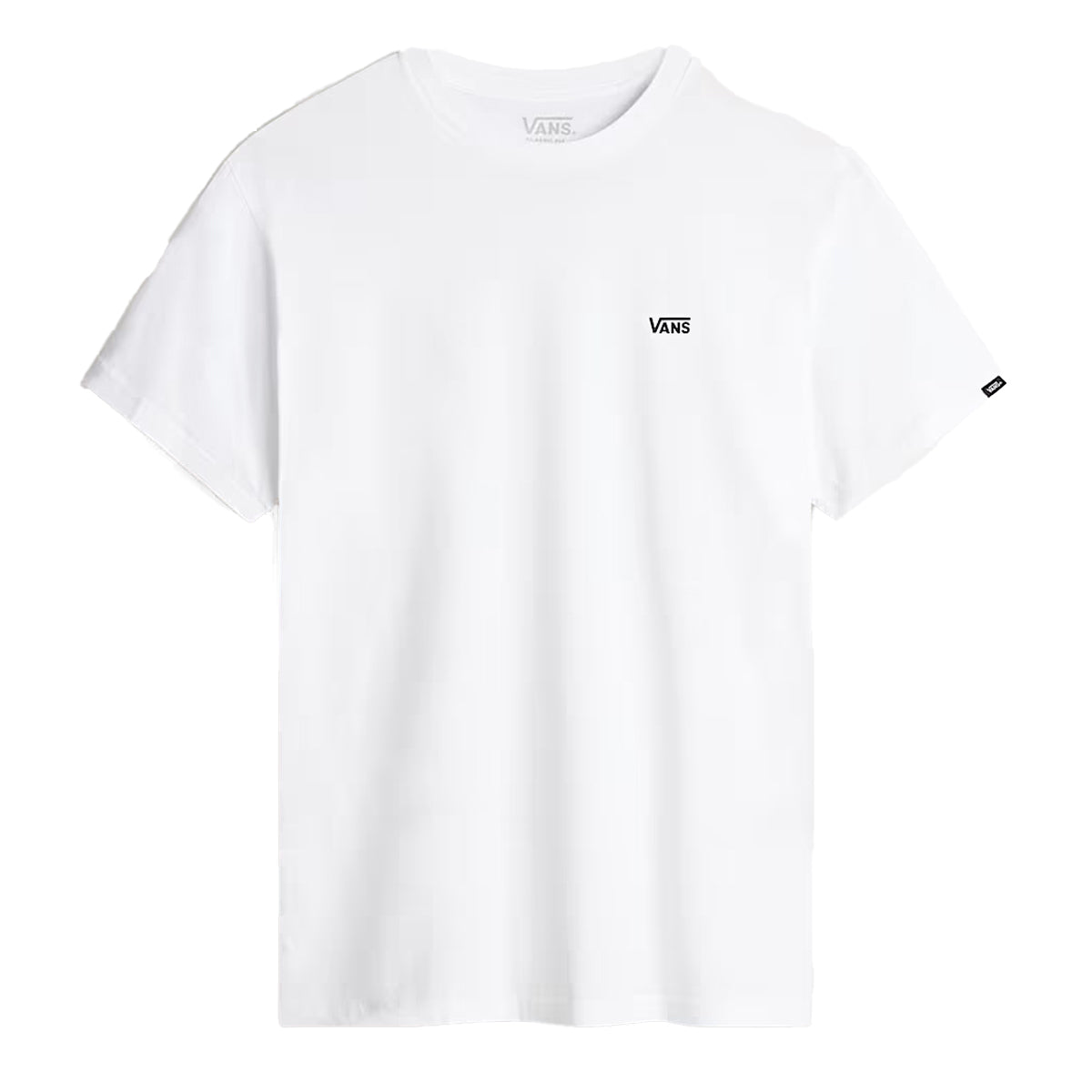 VANS - Left Chest Logo White Black T-Shirt - VN0A3CZE - WHITE/BLACK