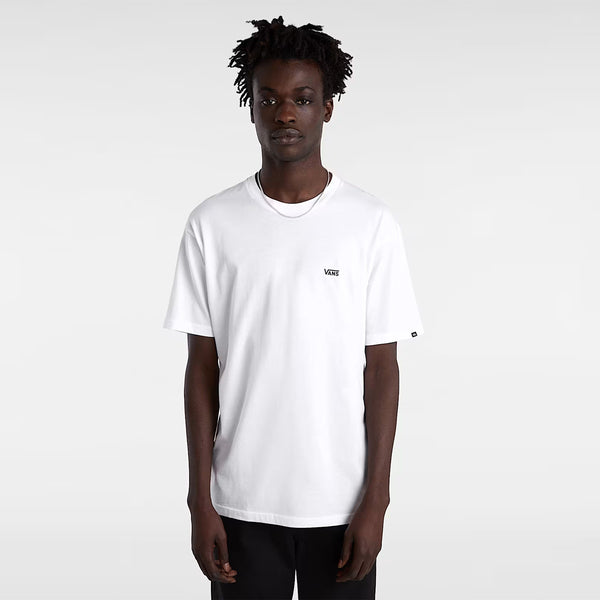 VANS - Left Chest Logo White Black T-Shirt - VN0A3CZE - WHITE/BLACK