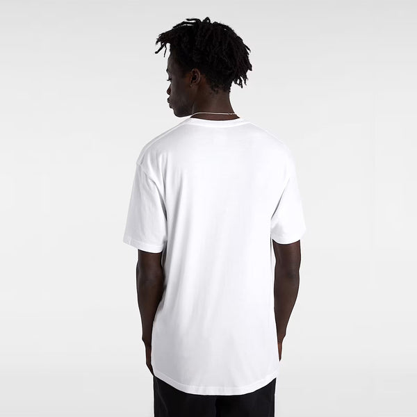 VANS - Left Chest Logo White Black T-Shirt - VN0A3CZE - WHITE/BLACK