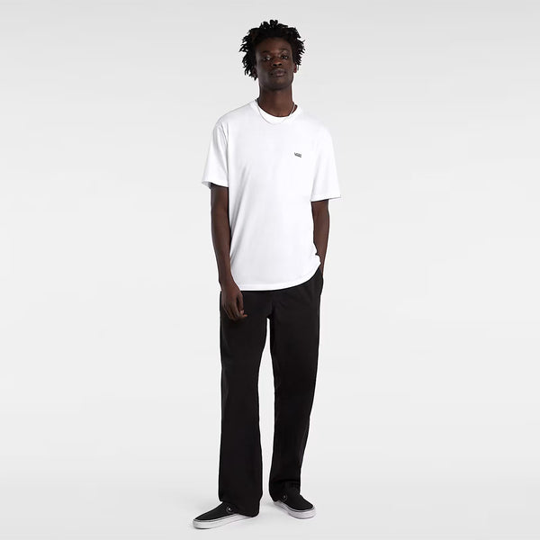 VANS - Left Chest Logo White Black T-Shirt - VN0A3CZE - WHITE/BLACK