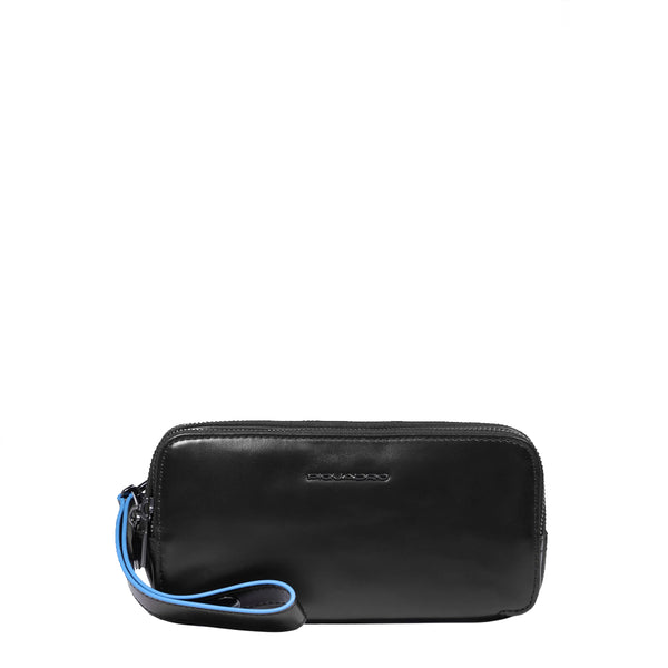 Piquadro - Case with 3 zippers Blue Square Nero - AC2141B2R - NERO