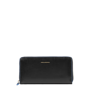 Piquadro - Portafoglio Donna Zip Around Blue Square Nero - PD3229B2R - NERO