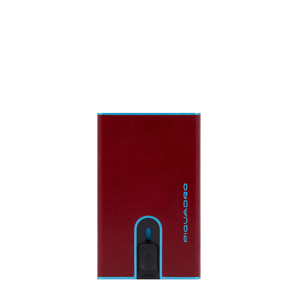 Piquadro - Porta Carte Sliding System Blue Square - PP4825B2BLR - ROSSO