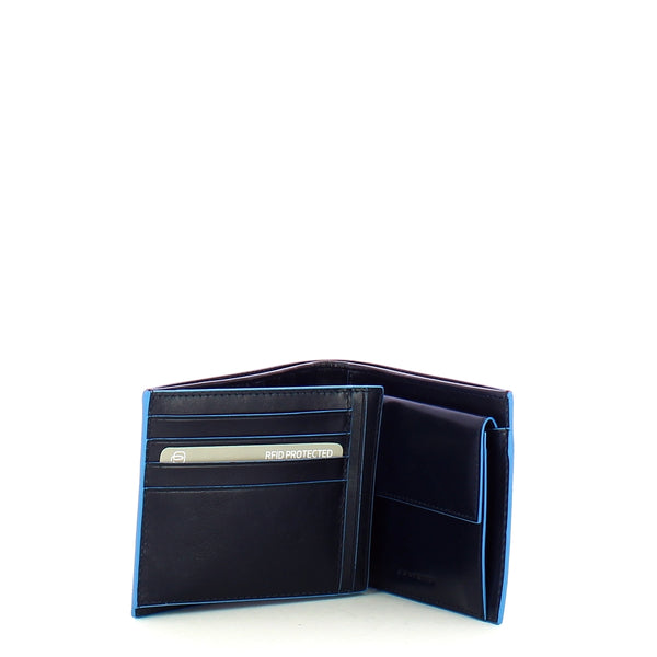 Piquadro - Portafoglio con portamonete Blue Square Blu2 - PU1240B2R - BLU2
