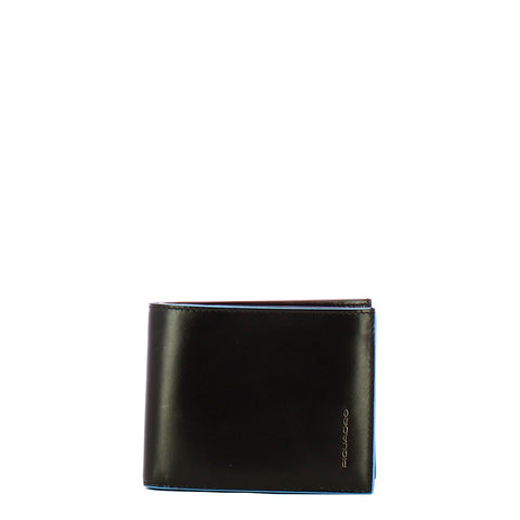 Piquadro - Wallet with coin pouch Blue Square Nero - PU1240B2R - NERO