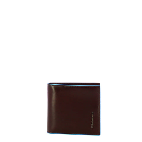 Piquadro - Wallet with money clip Blue Square Mogano - PU1666B2R - MOGANO