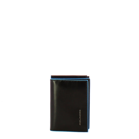 Piquadro - Wallet with money clip Blue Square Nero - PU3890B2R - NERO