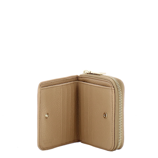 Iuntoo - Portafoglio con zip Piccolo Armonia Cammello 167064 | Italystation.com Shop Now at italystation.com