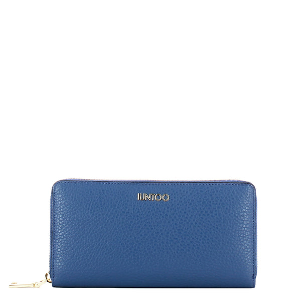 Iuntoo - Portafoglio con zip Grande Armonia Bluette 167065 | Italystation.com Shop Now at italystation.com