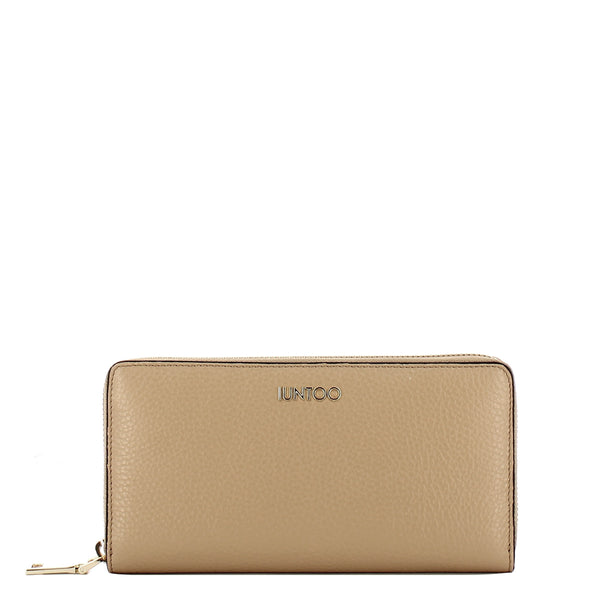 Iuntoo - Portafoglio con zip Grande Armonia Cammello 167065 | Italystation.com Shop Now at italystation.com