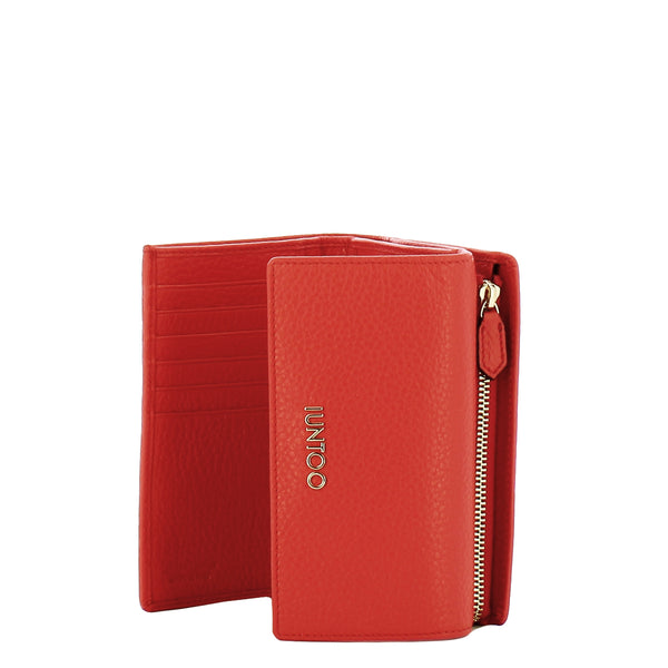 Iuntoo - Portafoglio Medio con Patta Armonia Arancio 167067 | Italystation.com Shop Now at italystation.com